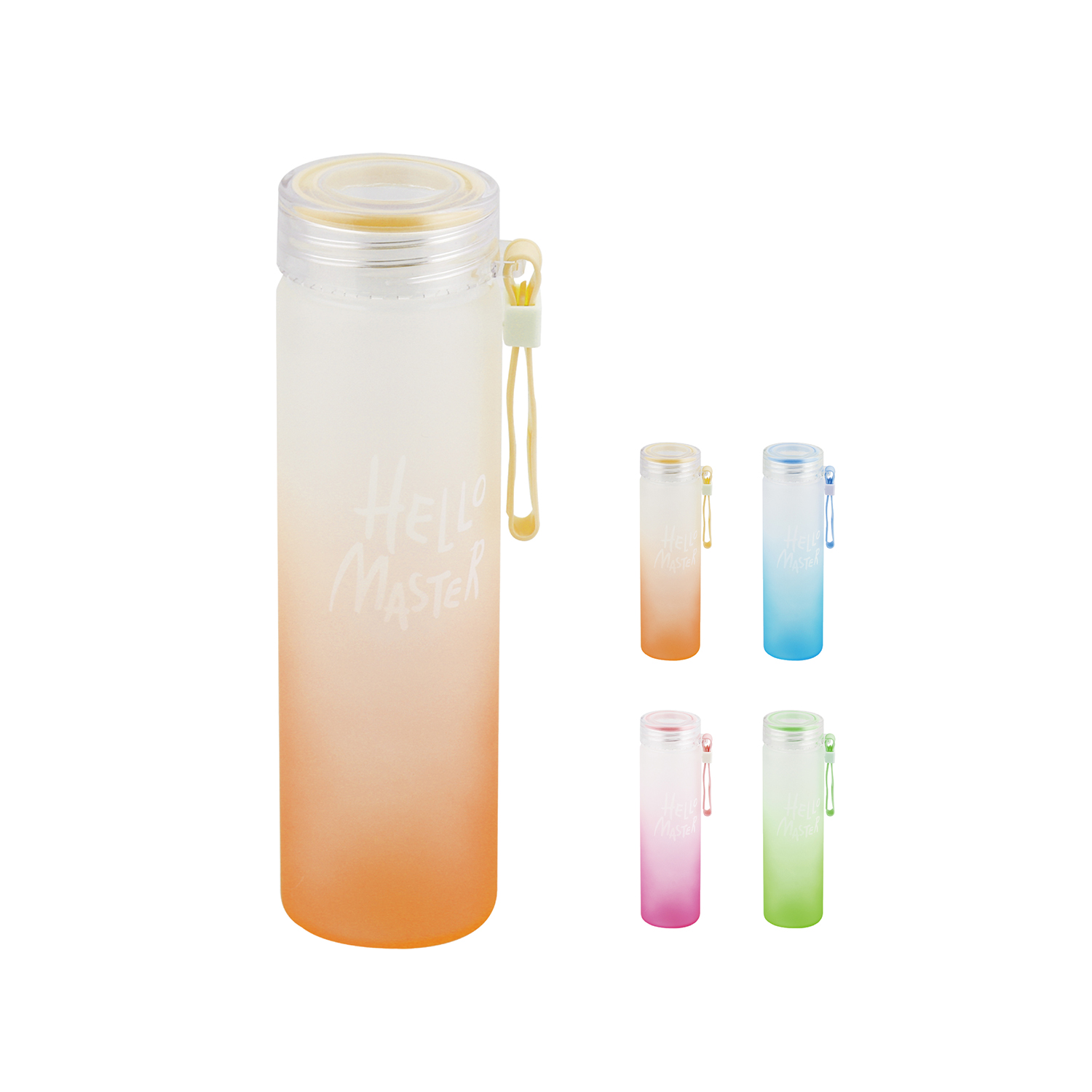 Gradient Glass Drinking Bottle