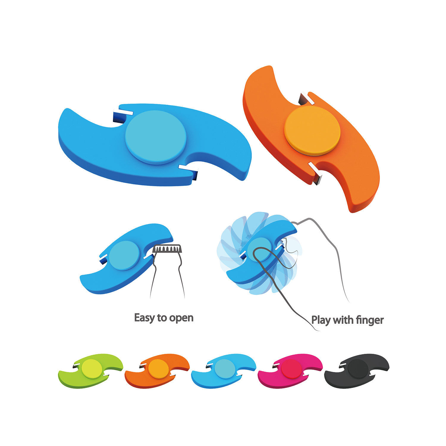 Fidget Spinner with Bottle Openner