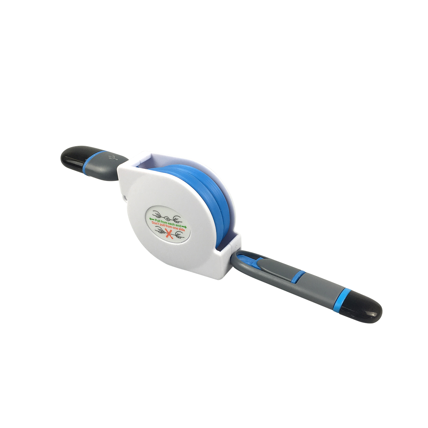 Portable 2-IN-1 Retractable Lightning Cable and Type-c Cable