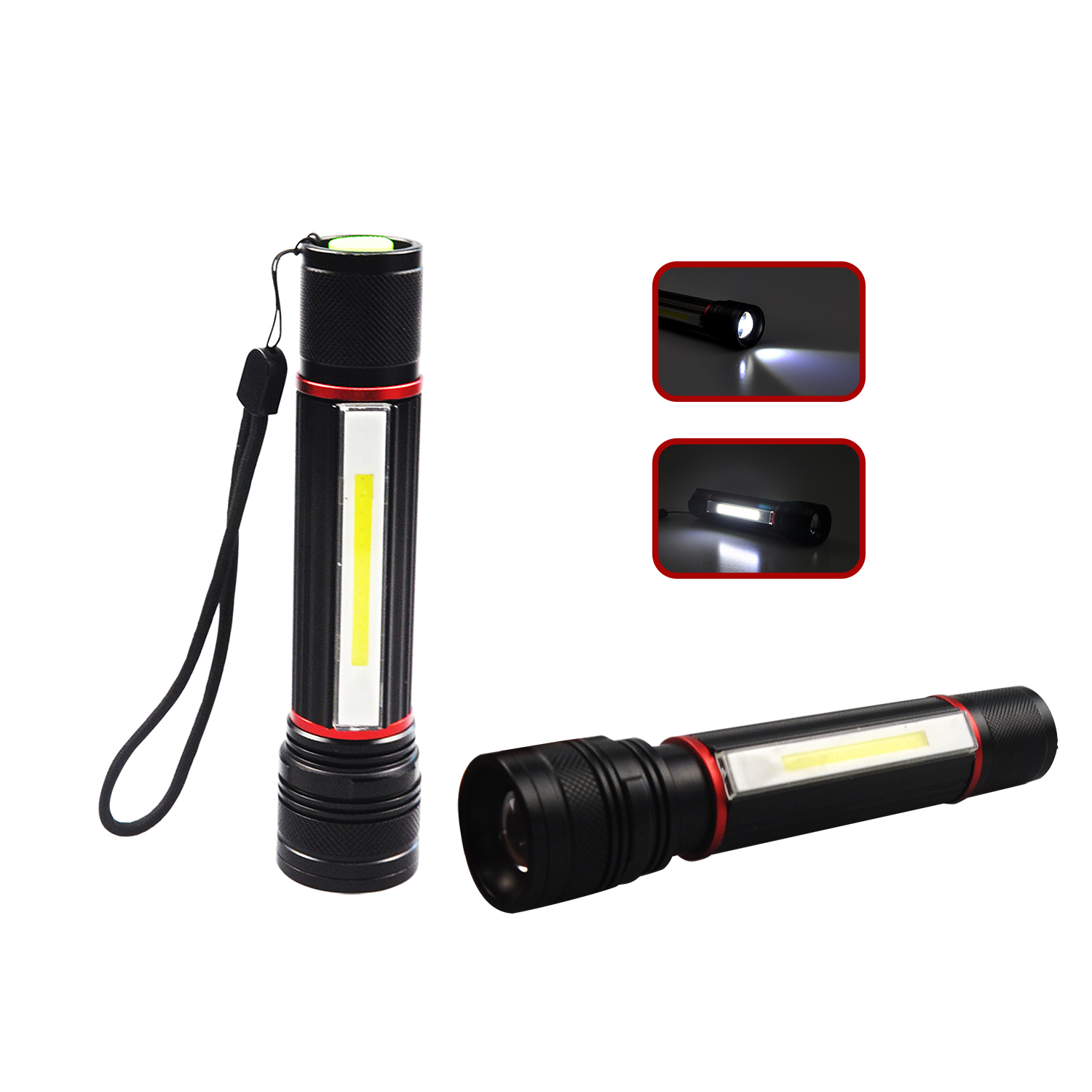 Aluminum COB flashlight 