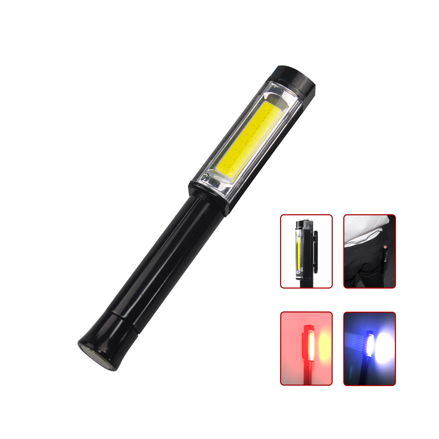 3watt COB plastic torch with magnet