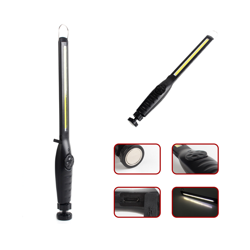 COB plastic rechargeable working light with magnet at bottom