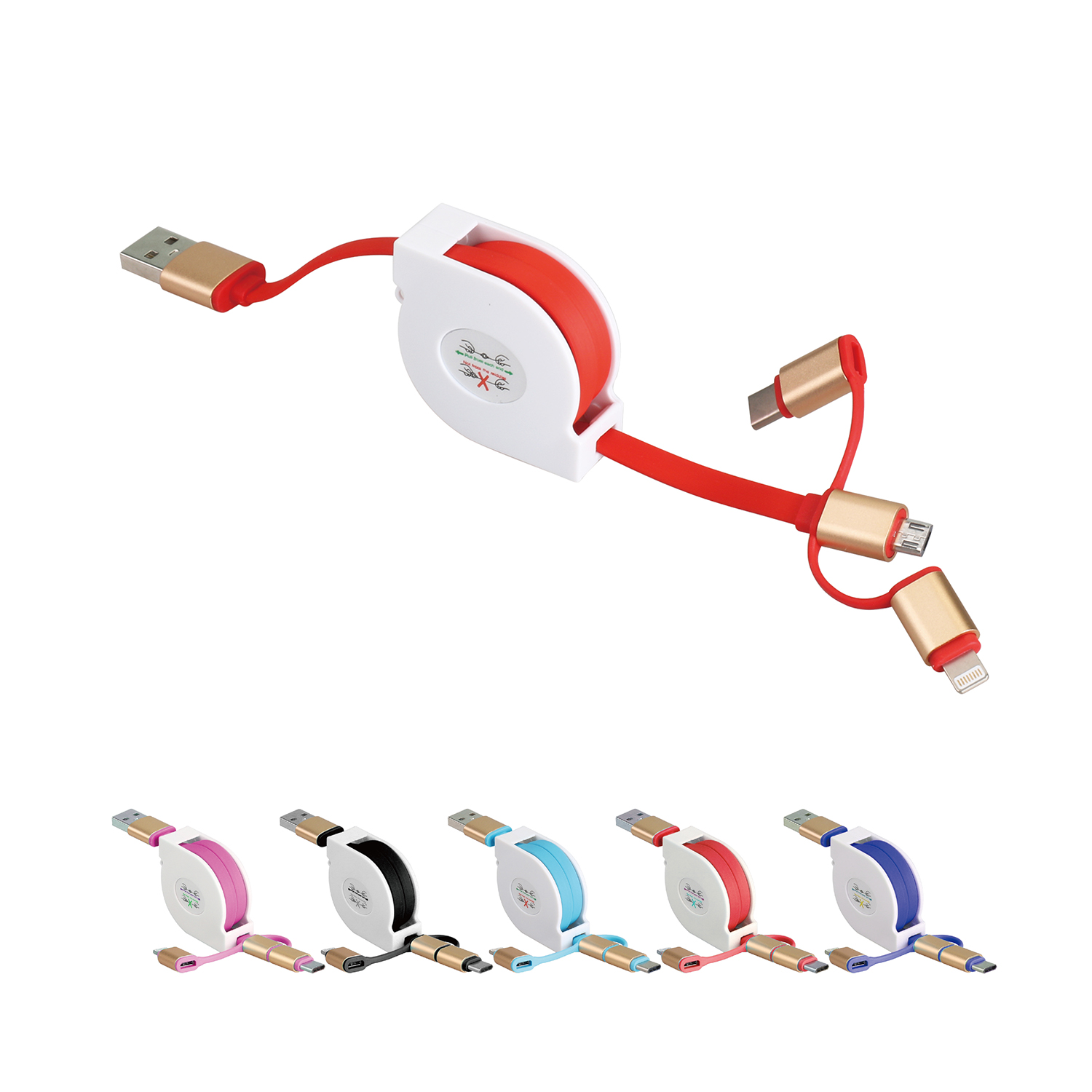 3-in-1 Retractive USB Cable