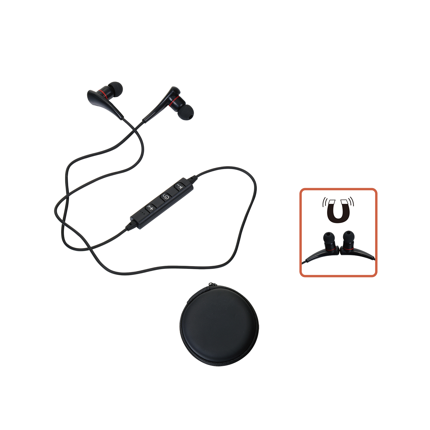 Magnetic Wireless Bluetooth wireless earbuds with strong magnet on both buds