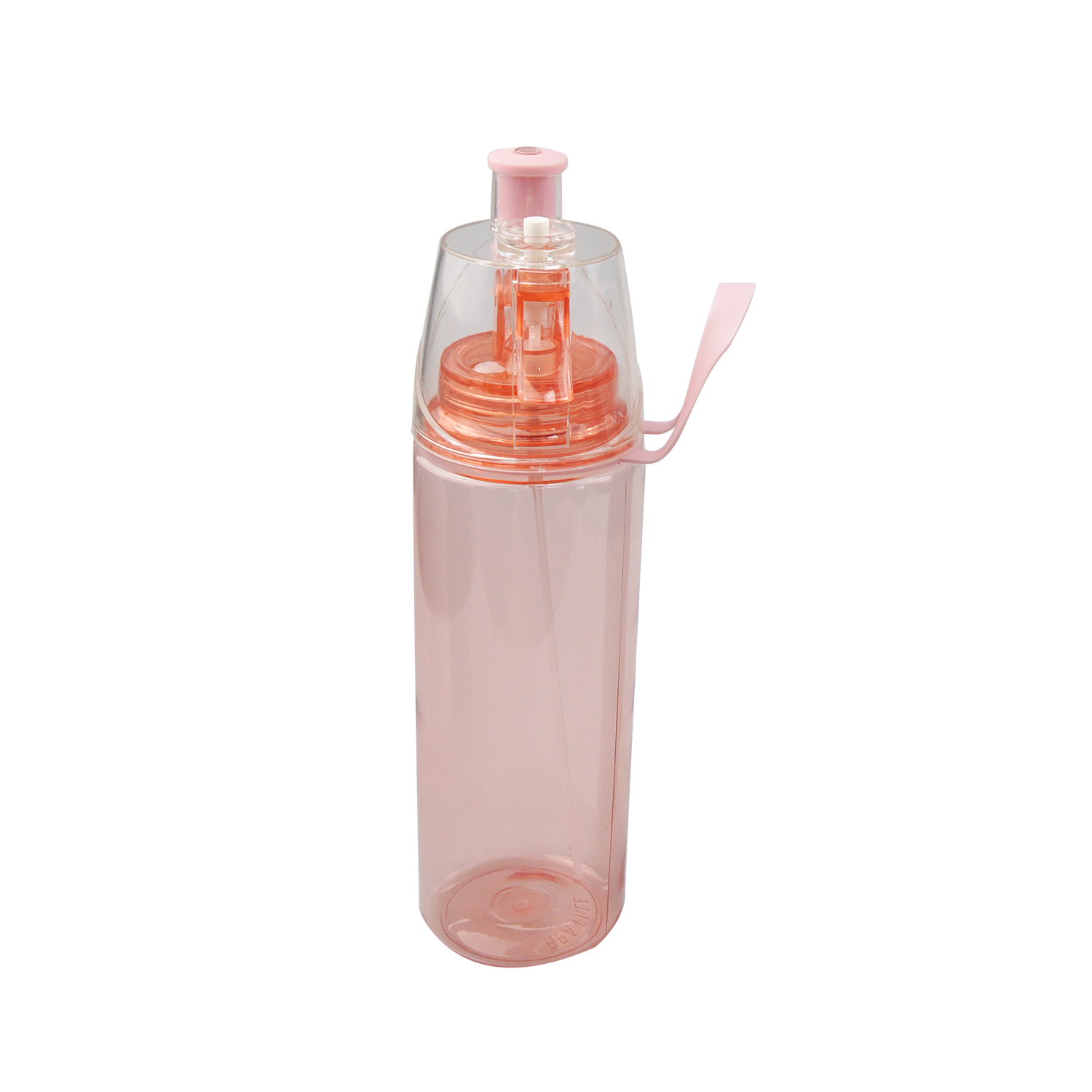 600ml Plastic Spay Water Bottle Sport Bottle Plastic with Spray Design Straw