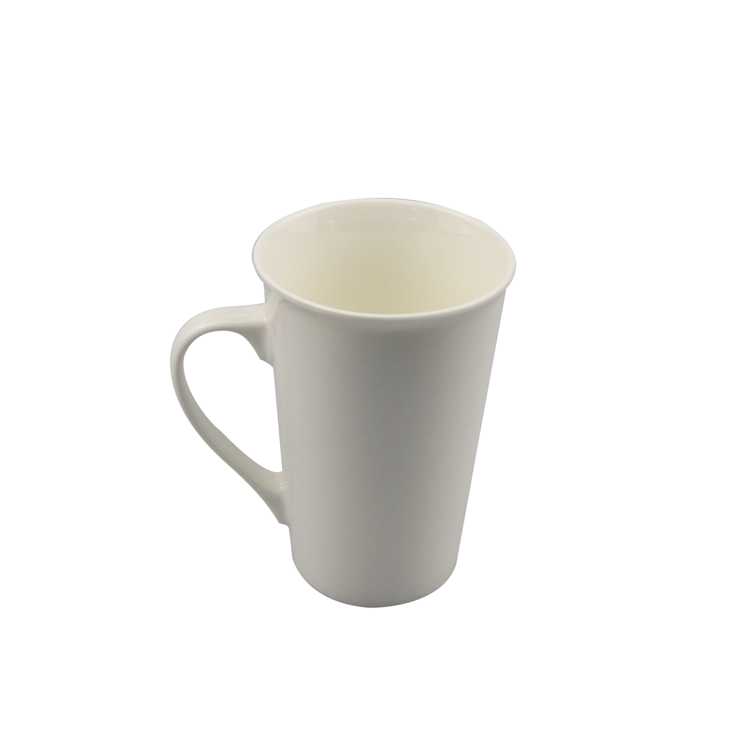 White Disposable OEM Pattern Drinking Cup Ceramic Mug with Handle