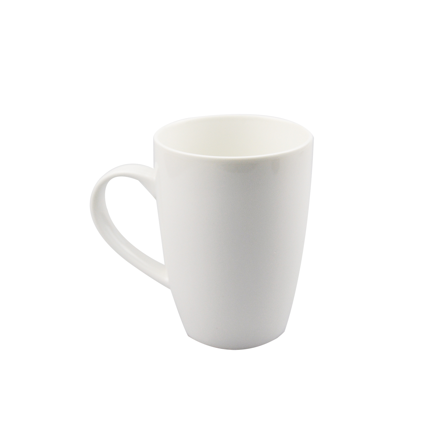 White Disposable OEM Pattern Drinking Cup Ceramic Mugwith Handle