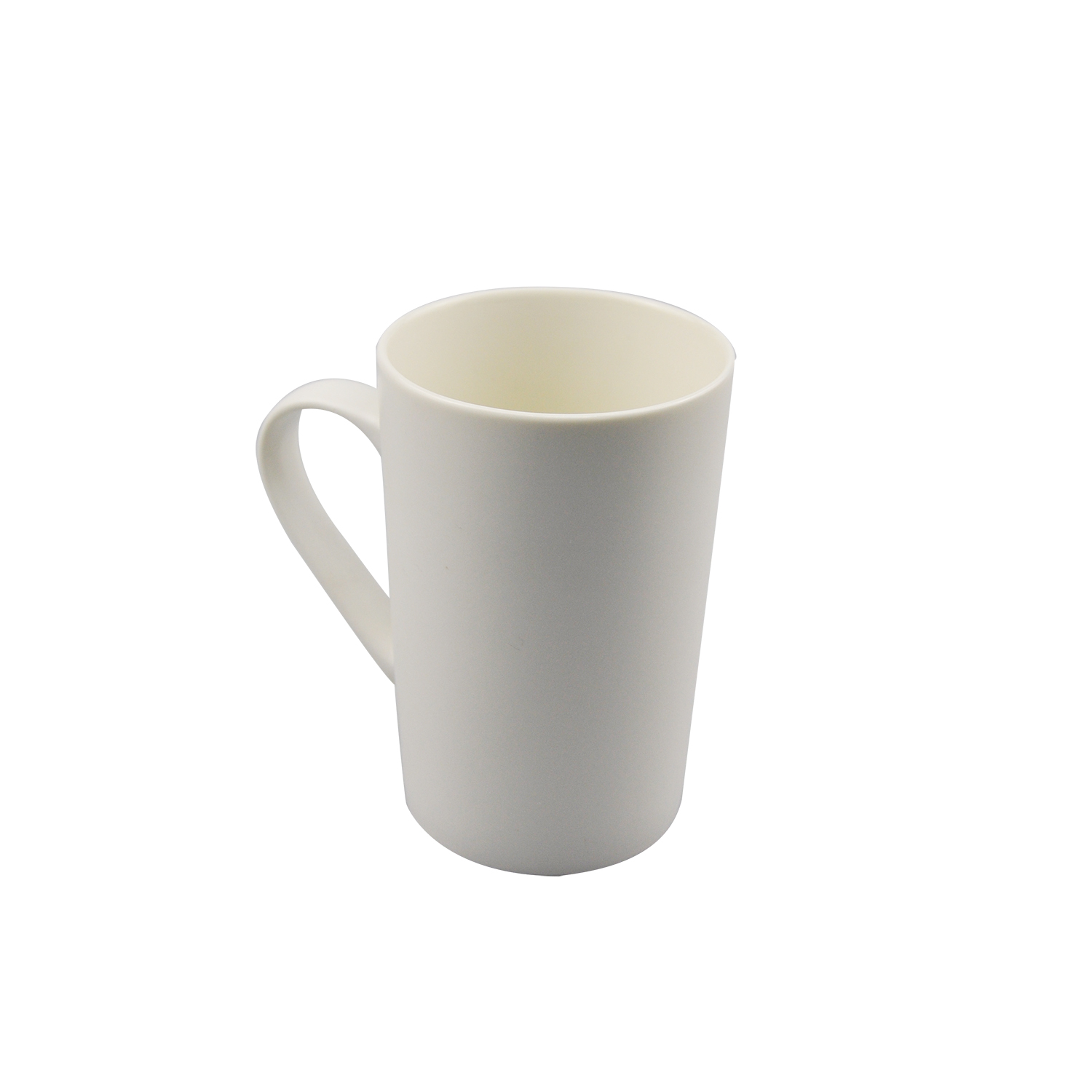 White Disposable Frosted Drinking Cup Ceramic Mug with Handle